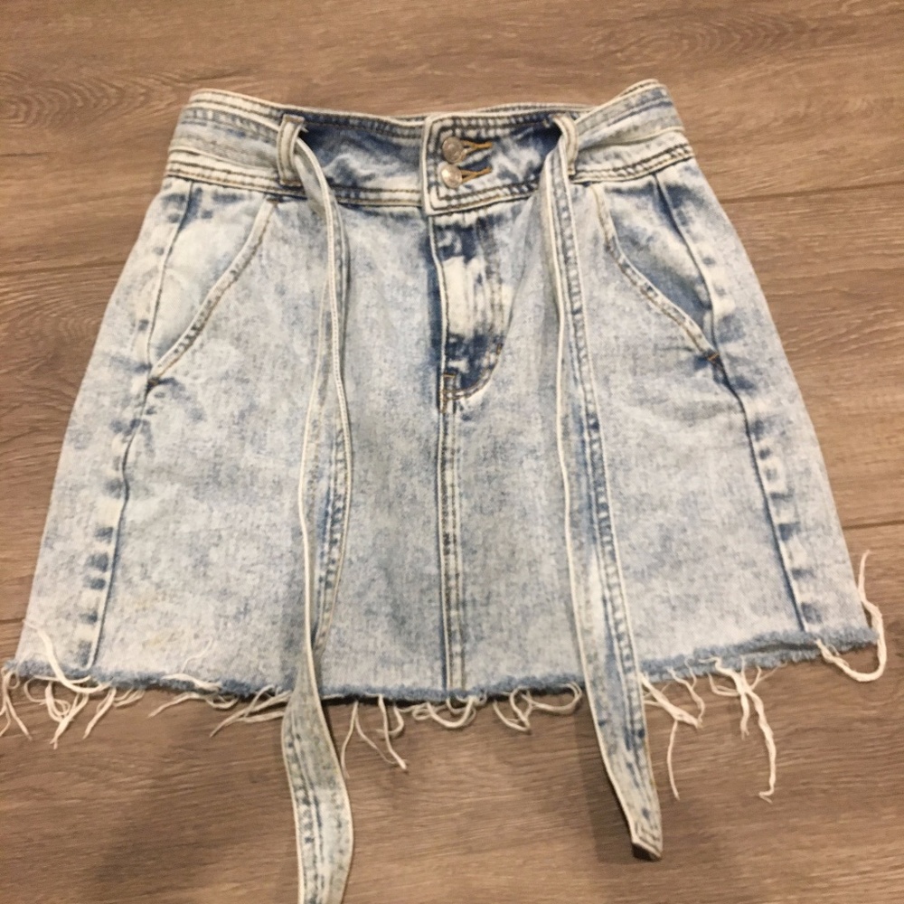 PacSun Belted Jean Skirt